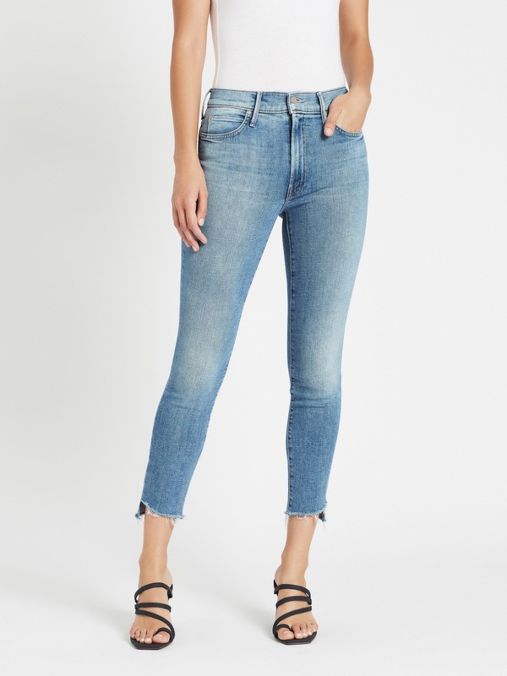Mother Denim STUNNER ZIP ANKLE STEP FRAY JEAN CAMP EXPERT
